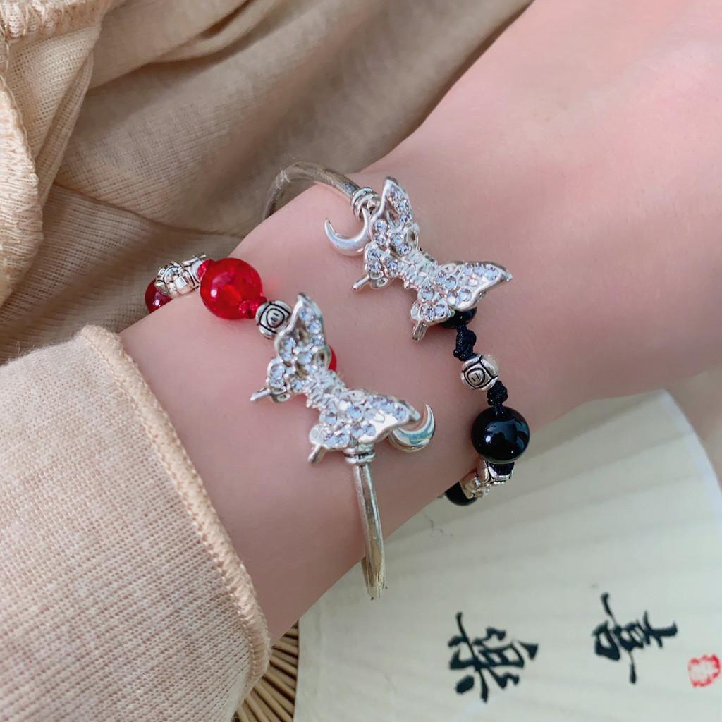 Butterfly Chic Rose Bracelet Womens Summer Fashion Retro National Style