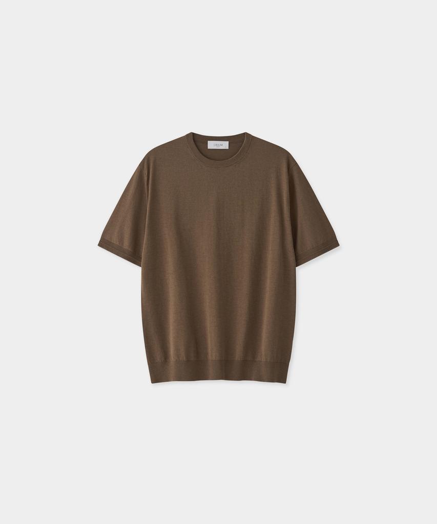 Jeilium Cotton Summer Essential Round Neck Brown (Dry Touch)