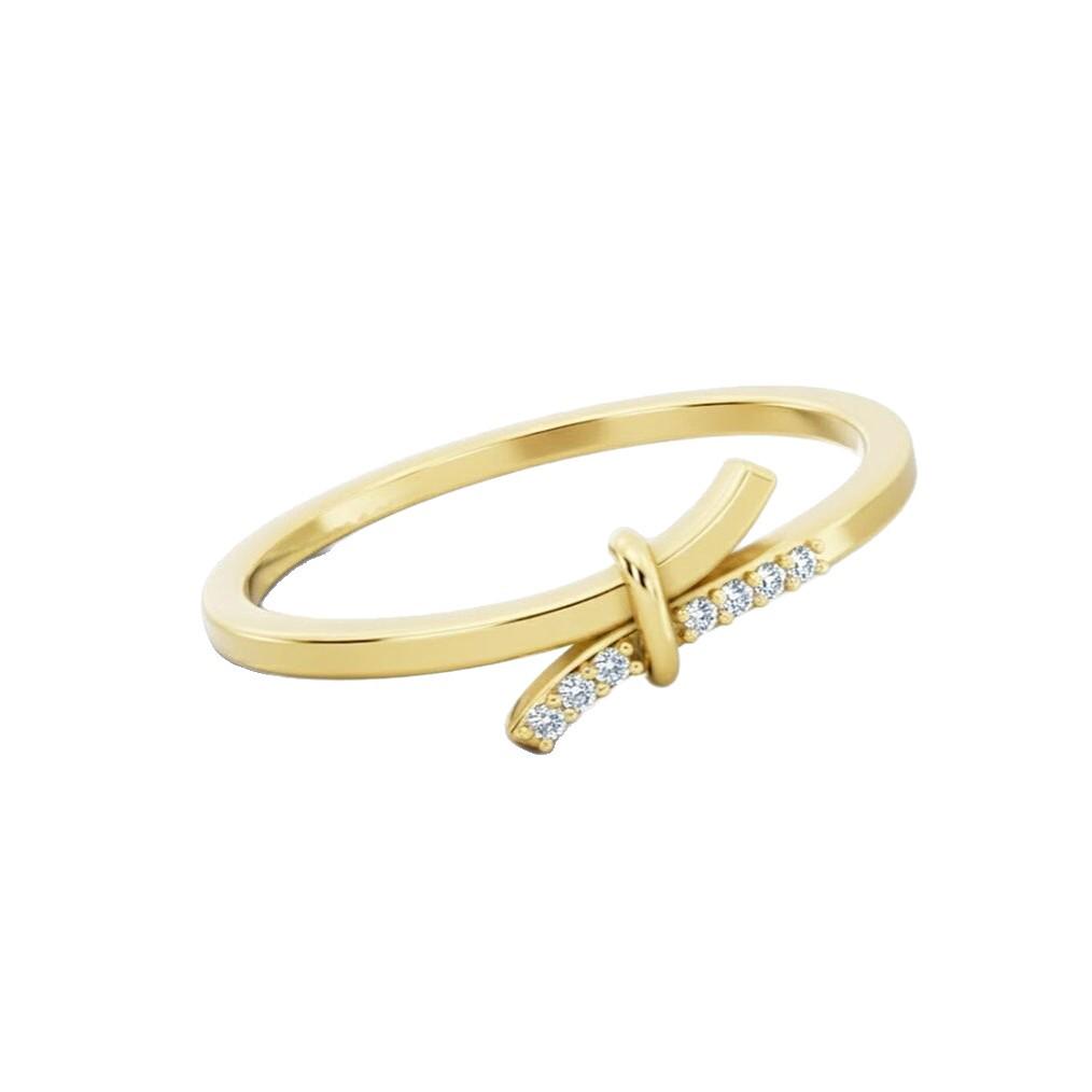 Silver Art Design Personalized S925 Sterling Silver Ring with Rhinestones - Versatile Women's Fashionable Tail Ring