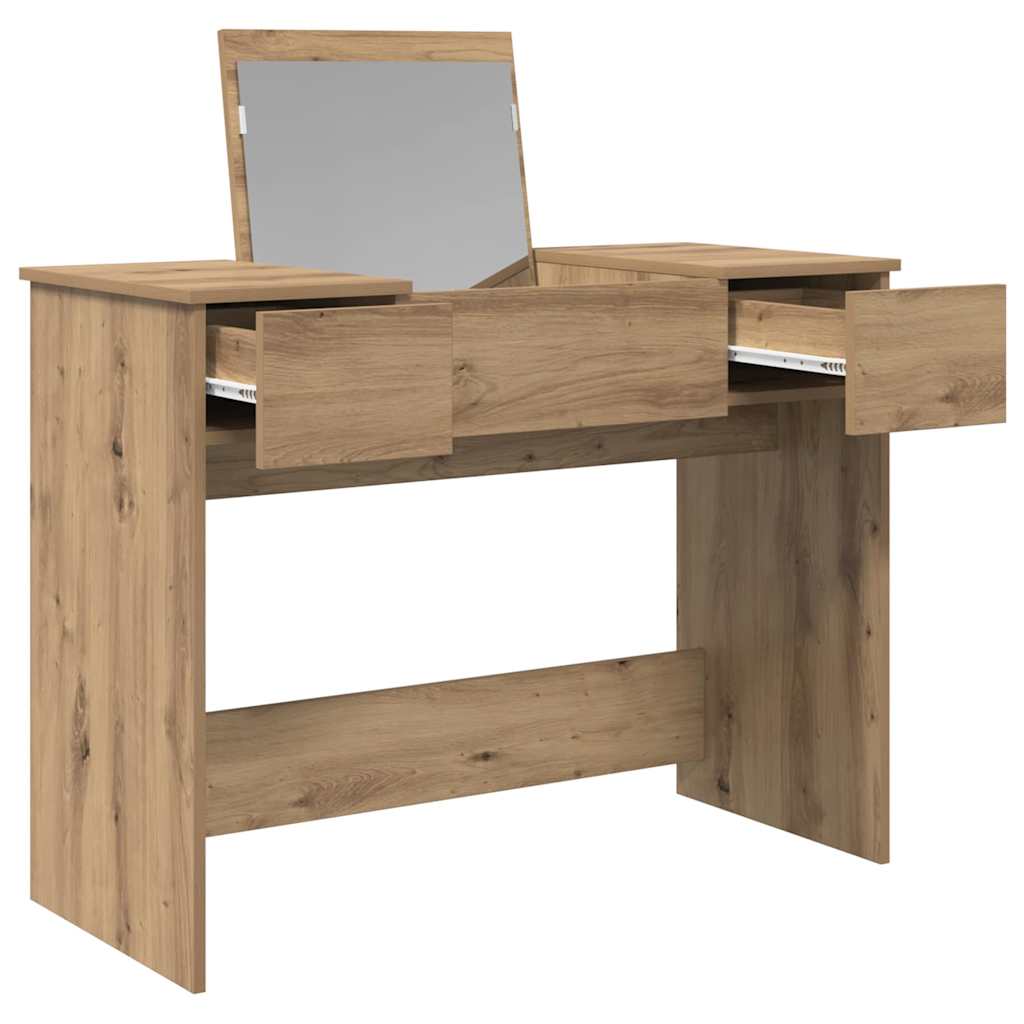 Cosmetic Table with Drawers Artisan Oak 100 X 45 X 76 Cm