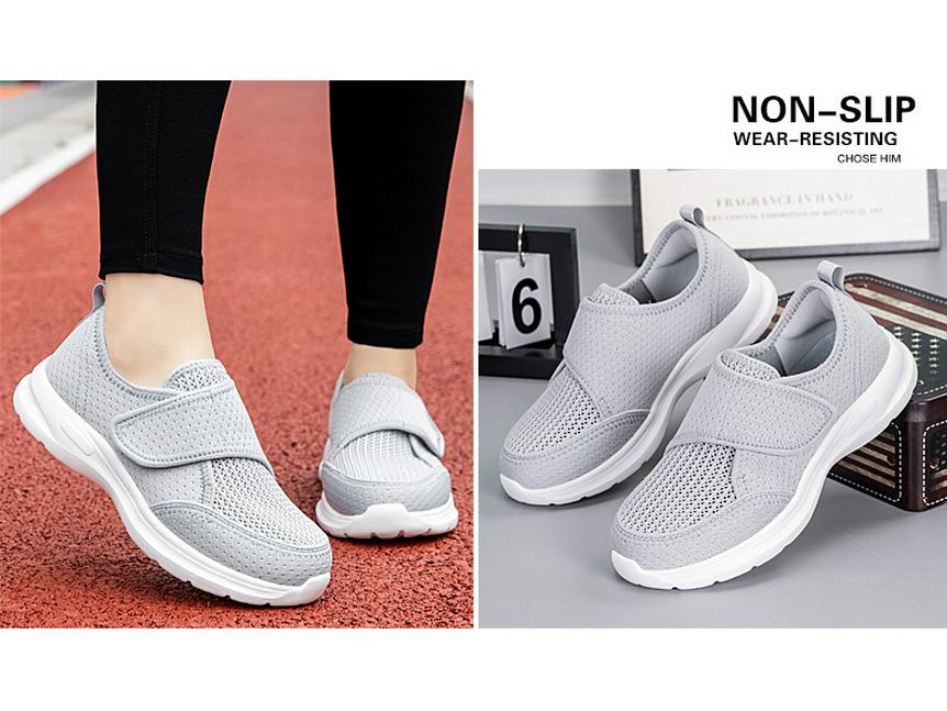 Widened Elderly Walking Shoes: Lightweight Summer Mesh for Comfort & Style