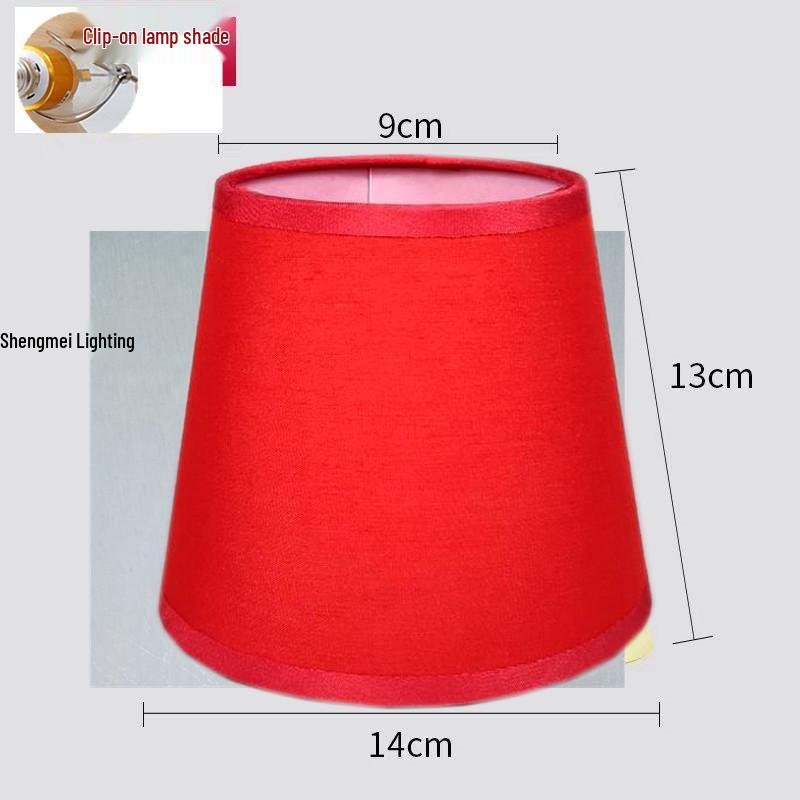 European Crystal Chandelier Fabric Lampshade, Clip-On, E27 Large Base, E14 Candle Bulb, Wall Light Shell Shade