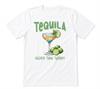 Tequila Cheaper Than Therapy Funny Quote Graphic Tee Unisex White T-shirt
