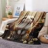 1PC Cute animals Print Flannel Blanket, High quality Comfortable for All Seasons, Home Decor, Warmth and Comfort
