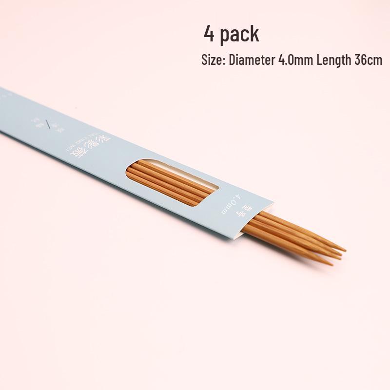 Karbonisierte Bambusgarn- & Schalstrickwerkzeug-Set - Gerade, dicke Nadeln zum Handstricken & Häkeln