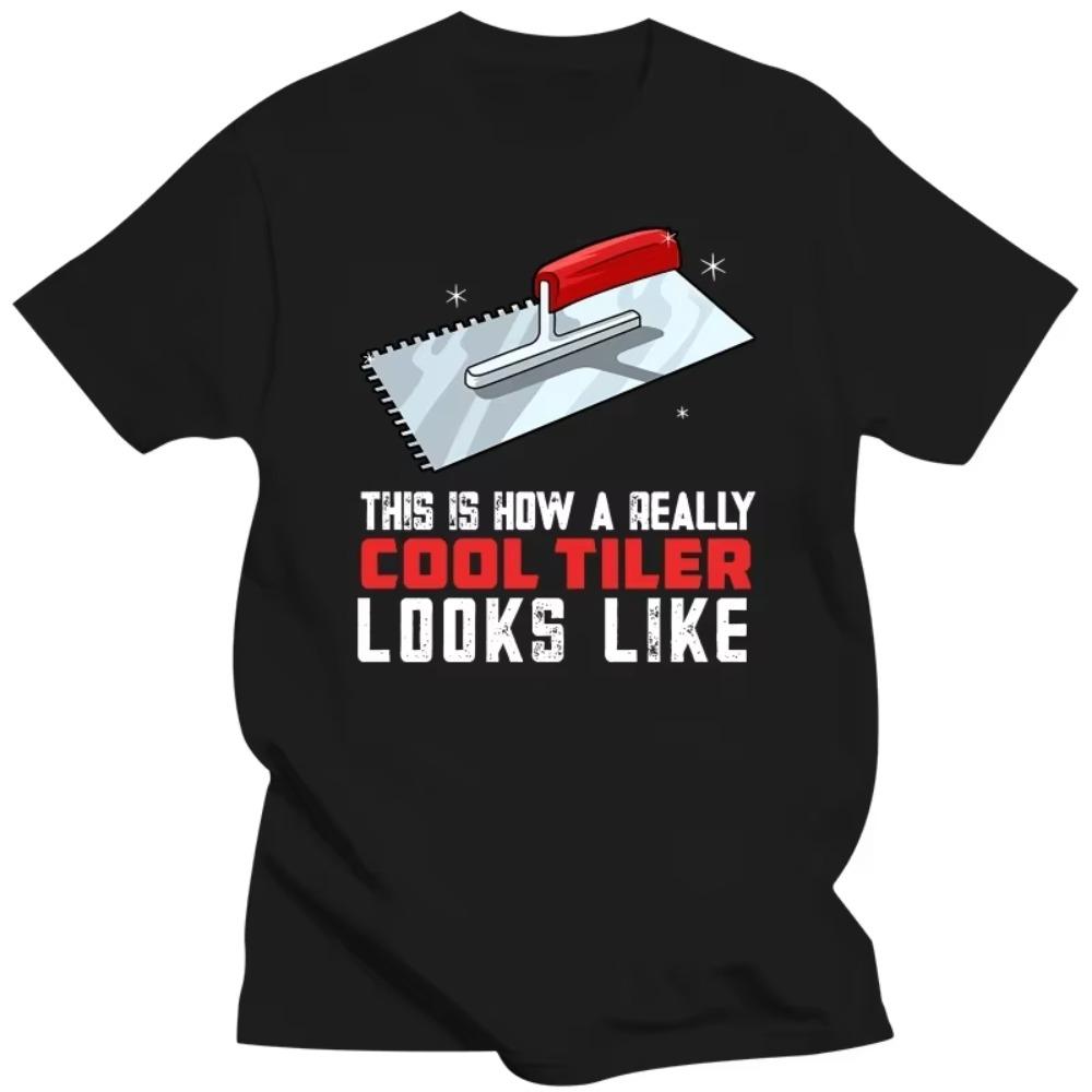 

Вот как выглядит действительно крутой плиточник Футболка с надписью «Tiling Craftsman» Уличная одежда с коротким рукавом Подарки на день рождения Футболка Мужская одежда S