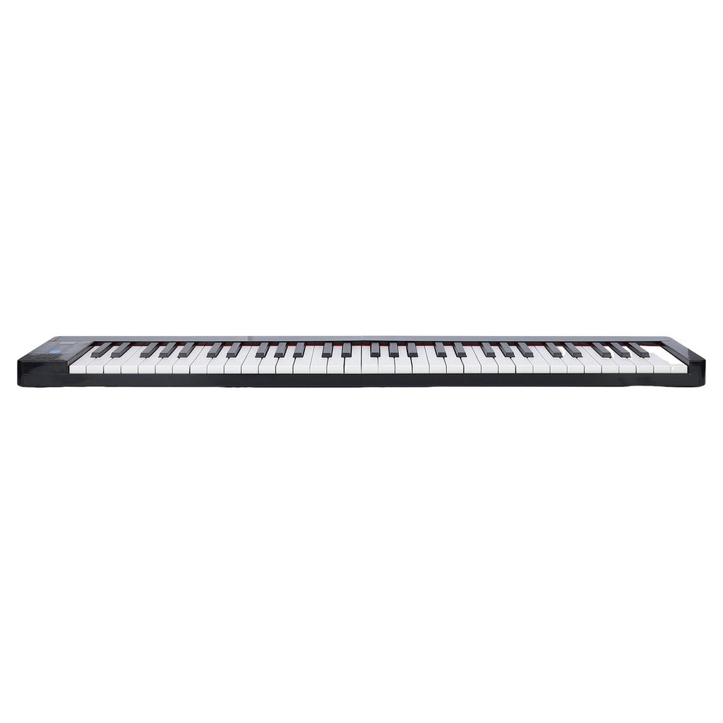 Piano Numérique Pliable 61 Touches Clavier Électronique avec Pédale de Sustain Sac de Transport Portable Écran LCD Rechargeable 128 Timbres