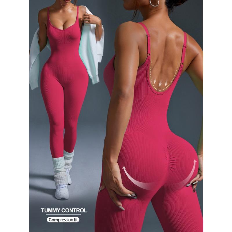Summer Autumn Gym Jumpsuit Women's Fitness Suit Elasticity Sling Sports Overalls for Woman Tracksuit Yoga Clothing Long Pant Workout Sportswear