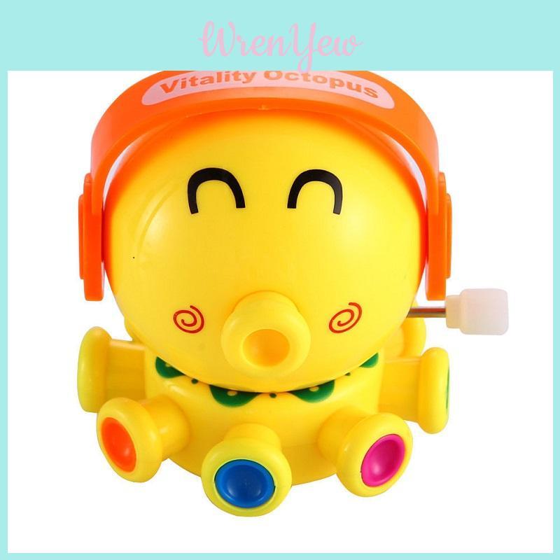 Premium Quality Infant Rotation Wind Up Cartoon Toy Octopus With Clockwork Action