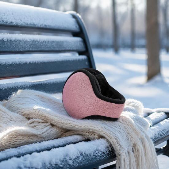 Cozy Polar Fleece Ear Warmers Foldable Winter Muffs for Men Women, Warm Warmers, Cold Weather Protection Gear Portable Outdoor Covers Running,