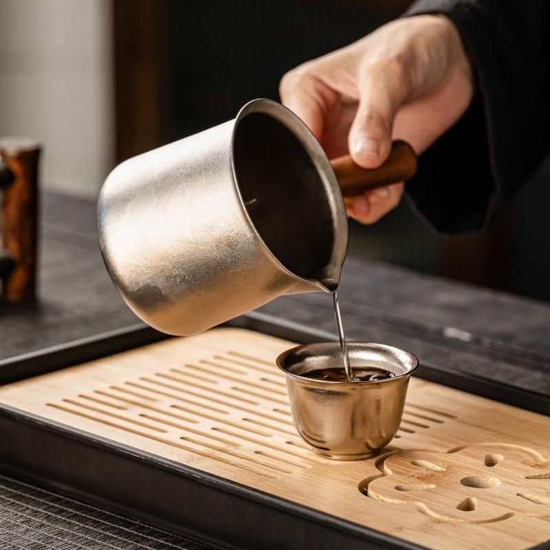 Pure Titanium Tea Set Household New High-end Brewing Teapot Kung Fu Cup Plate Gift Box Holiday Gift