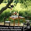 Peeking Squirrel Metal Garden Ornaments Outdoor, Funny Animal Metal Sign with Cheeky Hand Gesture, Rustic Yard Art Decor