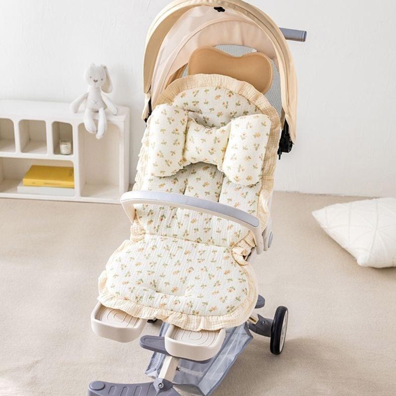Infant Strollers Seat Liner Pad Provide Better Support for Various Models Travel Friendly Design Pram Cart Cushion