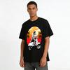 Retro Sunset Palm Tree Scooter Print Casual T-Shirt Pure cotton T-shirt