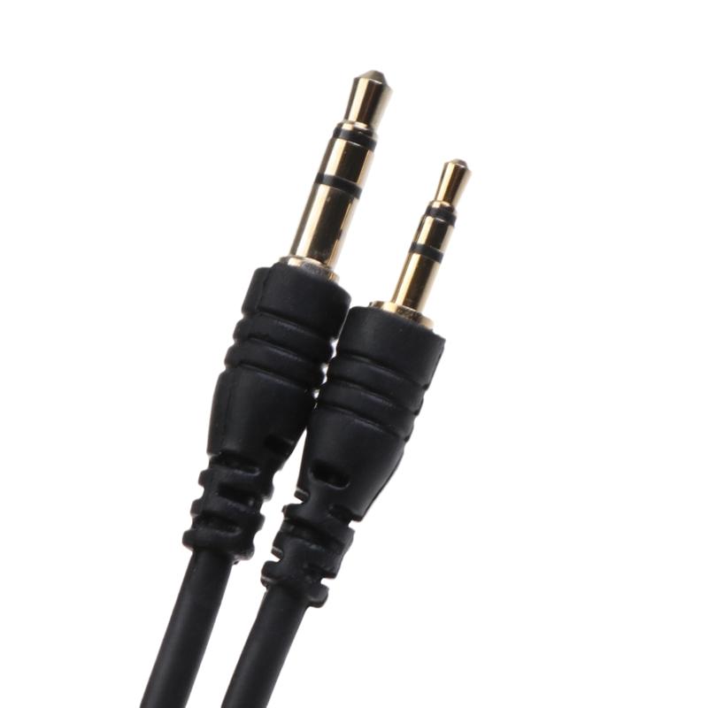 3.5mm Audio Cable Male to Male 2.5mm Stereo Headset Headphone Gold Plated Jack Connector Wire Cord Plug Black Cable