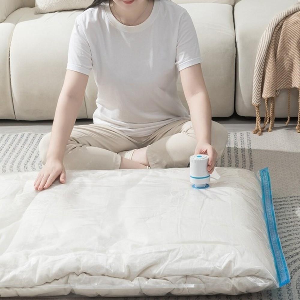 Transparent Vacuum Storage Bag Reusable Down Jacket Storage Bag Compression Bag  Moving House