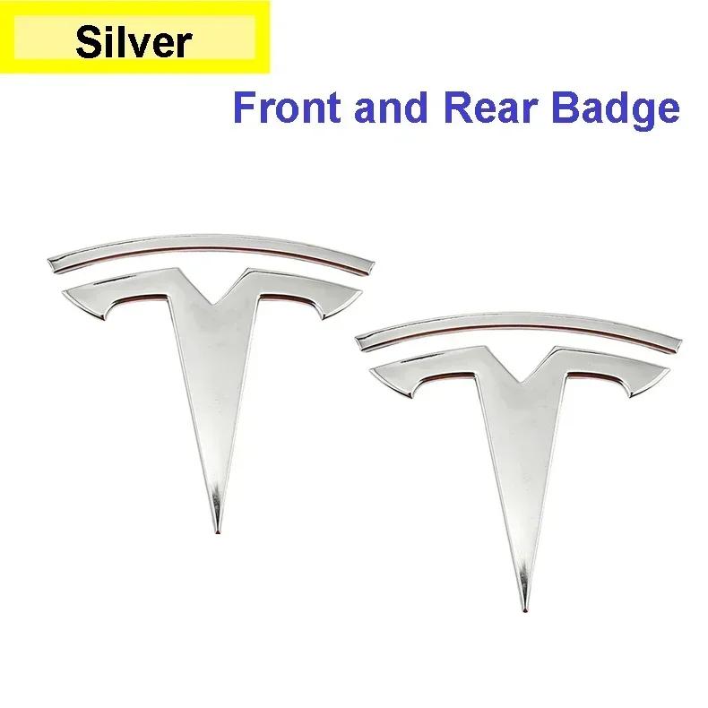 Auto Sticker Tesla Metaal Auto Voor Motorkap Cover Embleem Sticker voor Tesla Model 3 Mode Y Auto Achterklep Badge Decal Exterieur Accessoires