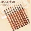 9Pcs/Set Nail Brushes UV Gel Nail Brush Liner Acrylic For Nail Art Design DIY Painting Pen Nails Tip Display Drawing Brush Tools