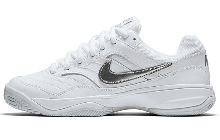 Nike Court Lite  White Silver  Women s 845048-100 36.5