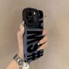 SWAG Black Letter Phone Case For iPhone 16 15 17 Pro Max 14 13 12 11 17 Air XR X XS 7 8 Plus 16E Shockproof Protective Cover