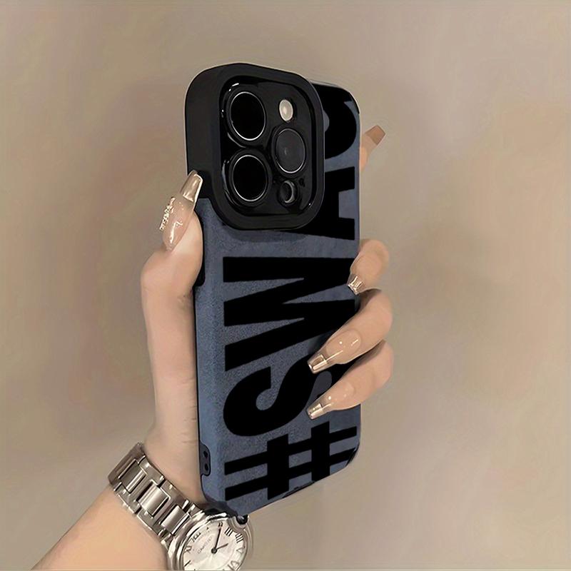 SWAG Black Letter Phone Case For iPhone 16 15 17 Pro Max 14 13 12 11 17 Air XR X XS 7 8 Plus 16E Shockproof Protective Cover