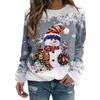 Christmas Snowman 3D Printed Sweatshirt Women's Fashion Casual Street Style Crew Neck Hoodie Y2k Pullover Harajuku Style Top Wom