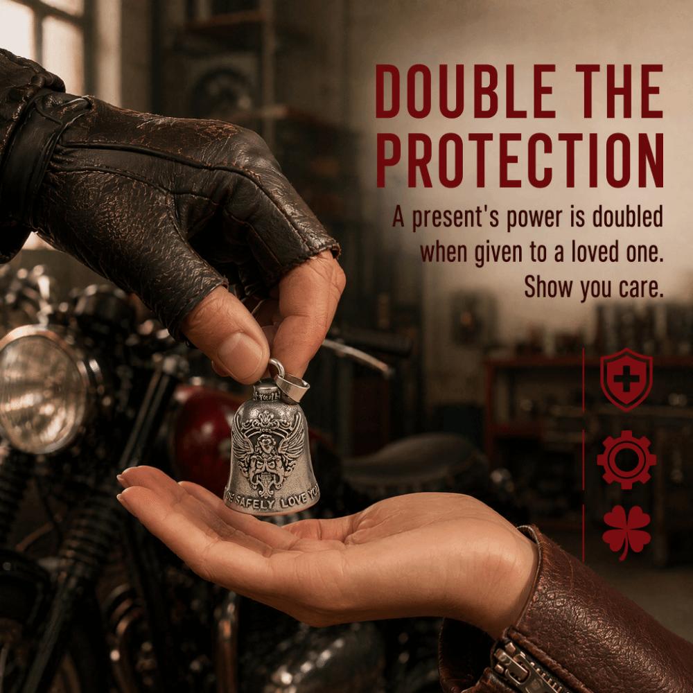Vinking Style Motorcycle Guardian Bell Ride Safely Love You Biker Good Luck Charm  Men