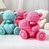 Top Quality Large Silicone Mold for Plush Bears Heart-Shaped Bear & Floral-Bear Candle Valentine's Day Cake Decoration Mold