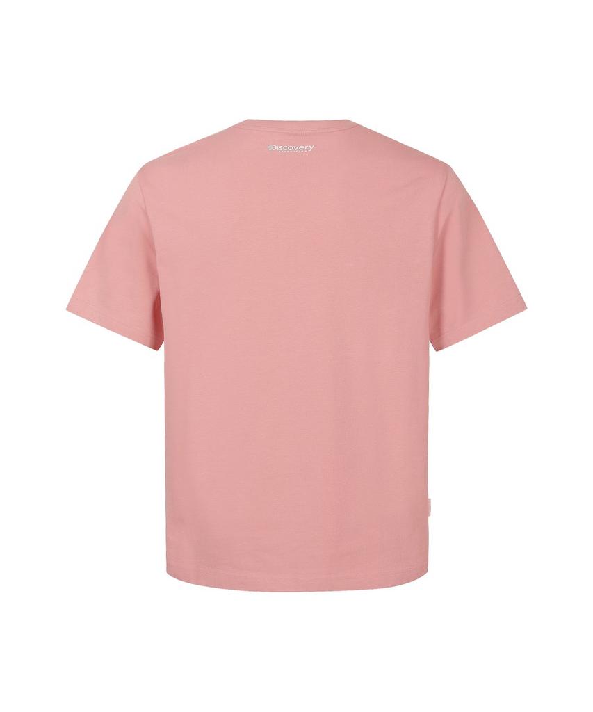 DISCOVERY EXPEDITION Unis Small Lake Graphic Short Sleeve T-Shirt (Peach)