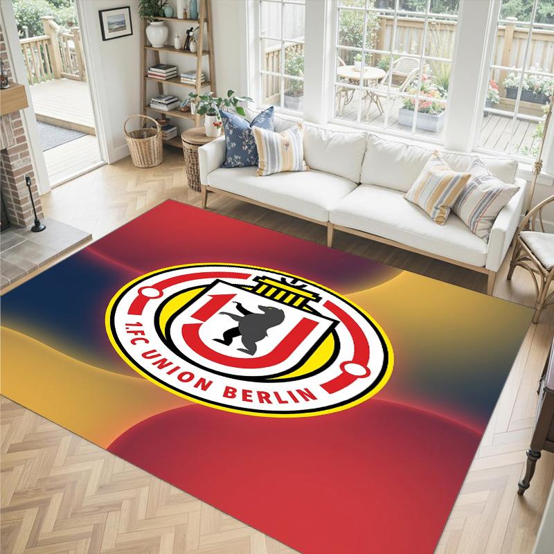 Union Berlin FC Design Crystal Velvet Carpet Cozy Non?Slip Printed Rug For Bedroom Living Room Entrance