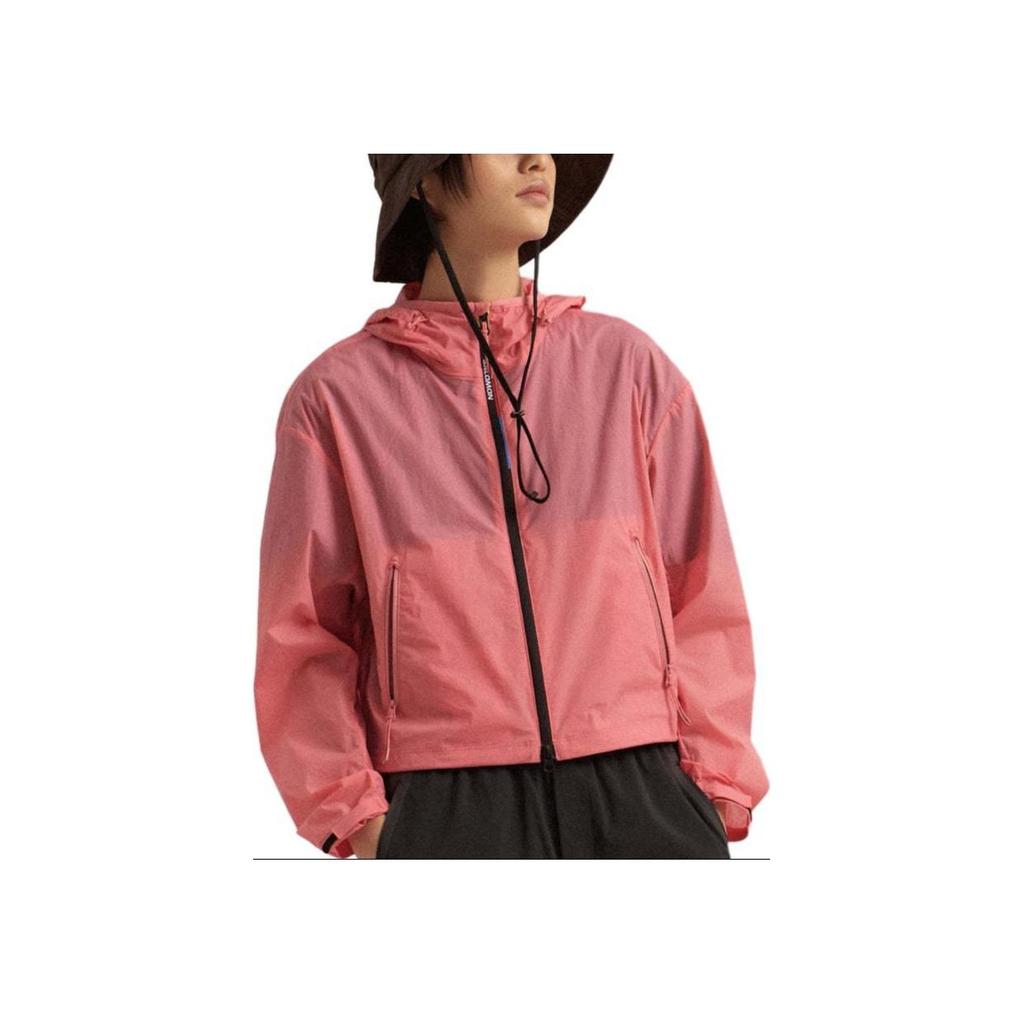 Salomon Modisey Aero Logo Outdoor Hooded Windbreaker Jacket Women Jacket Pink C28216