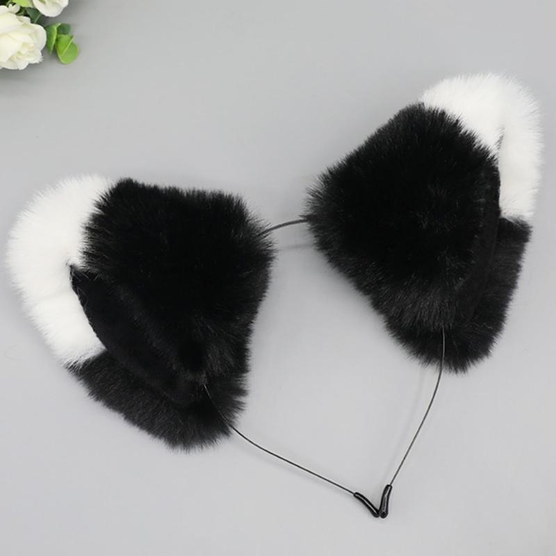 Plush Beast Ear Hairband Animes Maid Headband Cosplay Party Dress Up Hair Decors