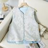Autumn new national style retro jacquard vest women's stand-up collar sleeveless vest spring and autumn vest buckle vest top