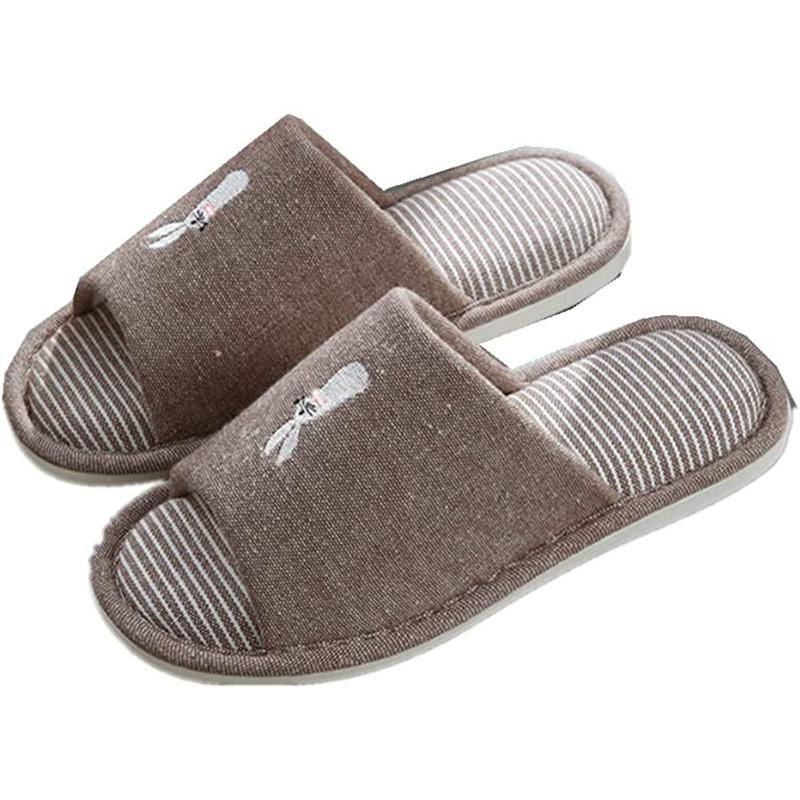 

Slippers, Indoor House Slippers, Guest Slippers, Women s, Men s, Washable, Stylish, Open Front, Indoor Shoes, Thick Sole, Breathable, Cotton,