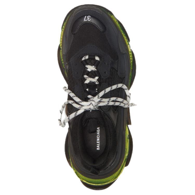 Balenciaga Triple S Black Yellow Fluo Women's 544351W09ON1047