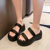 Fashion Female Shoes House Slippers Platform Luxury Slides Summer Clogs Woman 2025 Designer Soft Beach Fashion Slippers Women Summer Sli