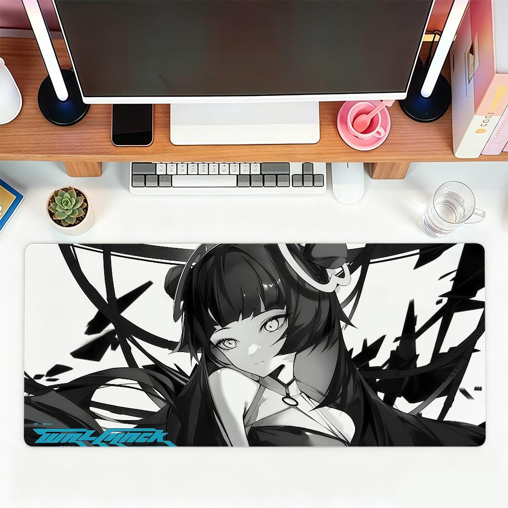 Cute Yume Mouse Pad 40x90cm Large Gaming Desk Mat NonSlip Laptop Keyboard Tray Office Professional Speed Black
