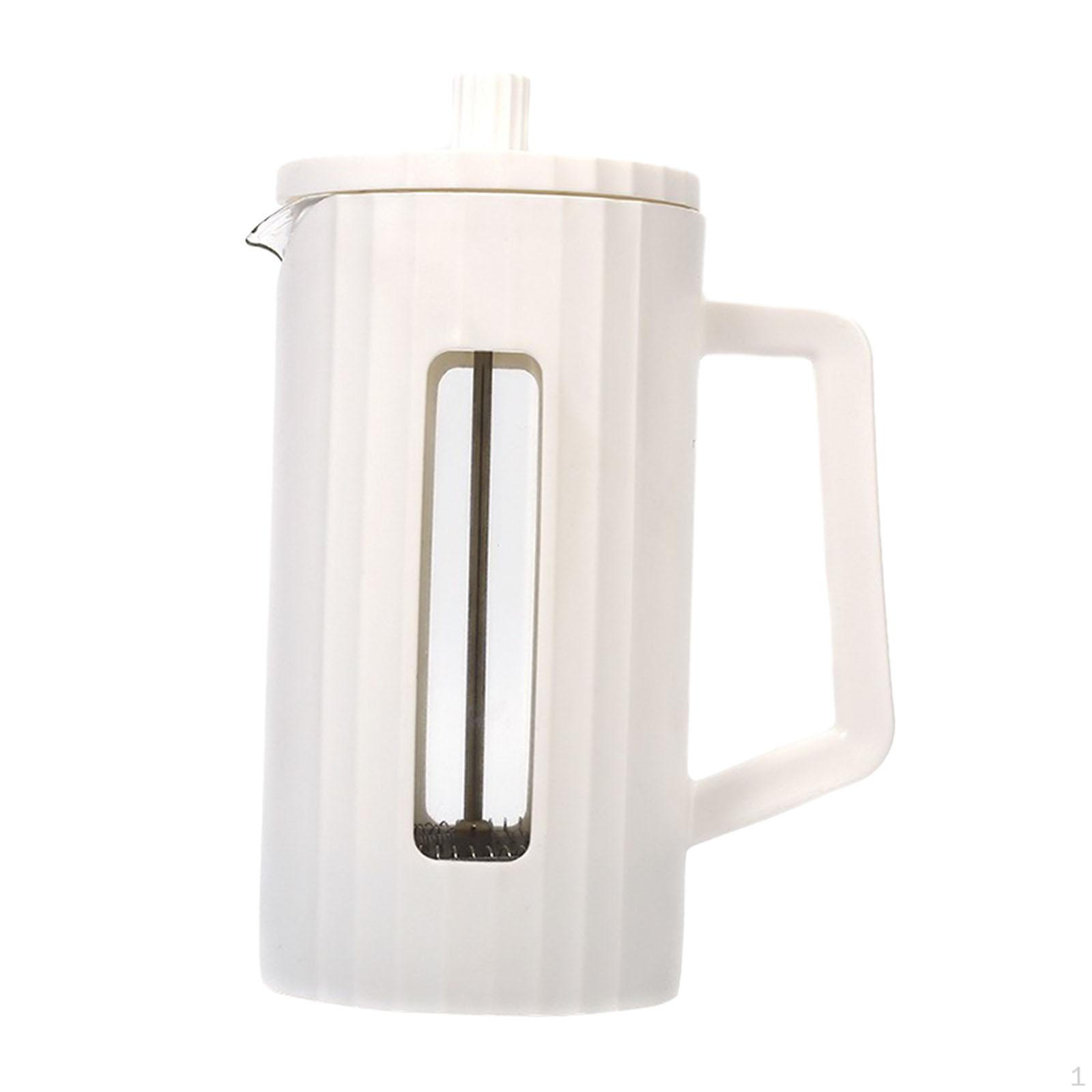 

Coffee Maker, Plunger, Milk Foam Frother, Heat Resistant Steel Press, Espresso Kettle for White 600ml