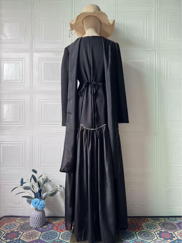 2025 Elegant Retro European Court Style Long Sleeve Dress