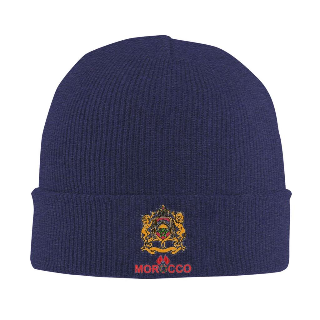 Marokko Flagge Warme Strickmütze Hip Hop Beanie Hut Herbst Winter Outdoor Mützen Hüte für Männer Frauen Erwachsene