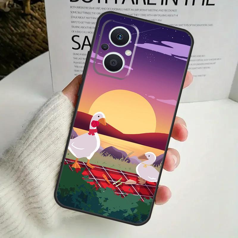 Cartoon Funny Goose Phone Case For OPPO Reno 8 7 Lite 8T 11 12 13 14 14F 10 Pro OPPO Find X8 X6 X5 X9 Pro Cover