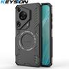 KEYSION Hollow Heat Dissipation Case for Huawei Pura 70 Pro+ Magnetic Cooling Shockproof Phone Cover for Huawei Pura 70 Ultra