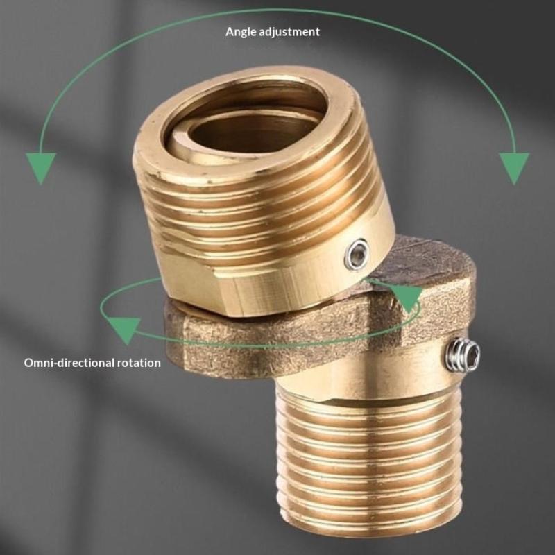 1Pcs Home Accessories Angled Curved Foot 360° Rotatable Adjustment Eccentric Screw Corner Wall Mount Shower Faucet Adapter