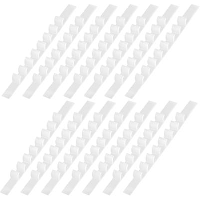 50 Peças Tiras de Cabide de Silicone Pegas Antiderrapantes para Cabides de Madeira Lisa Plástico Cabides de Roupa Adesivo Antiderrapante Pegada para Roupa