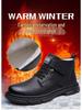 Men's Cotton High-Top Winter Boots - Plush, Thickened, Waterproof, Cold-Proof, Warm Martin Snow Shoes
