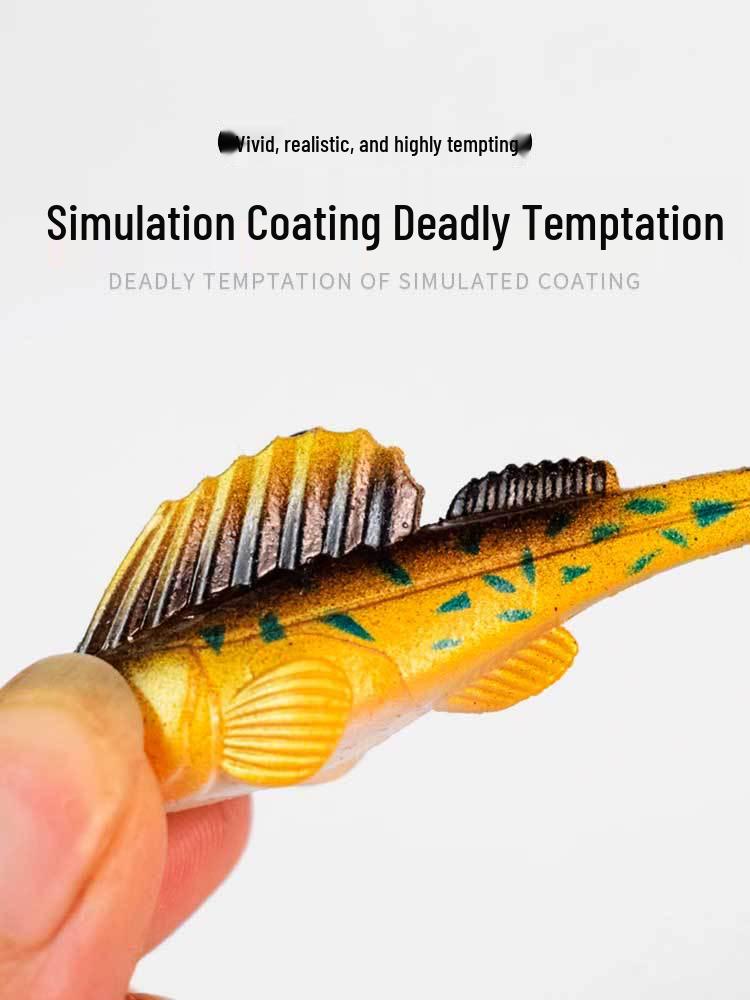 Mudskipper Anti-Snag T-Tail Soft Bait Lure for Bass, Catfish, Blackfish & Mandarin Fish