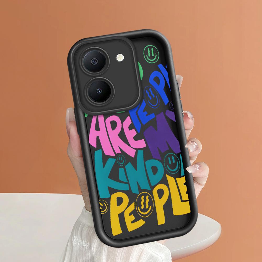 Soft Silicone Square Ladders Cartoon Pattern Full Cover Camera Protection Shockproof Case for iPhone Infinix Tecno Vivo