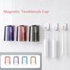 Magnetischer Umgedrehter Zahnbürstenbecher Ohne Bohren Mundspülbecher Magnetischer Rückwärtsklappbecher Badezimmer