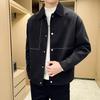 Autumn Coat Men's Short Lapel Jacket Men's Trend High-end Casual Autumn and Winter Top