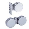 Chiuvetă Cadă de Duș Paravan 180 Grade Ușă de Duș din Sticlă Fără Cadru Suport Balama Accesorii din Aliaj de Zinc Pentru Baie